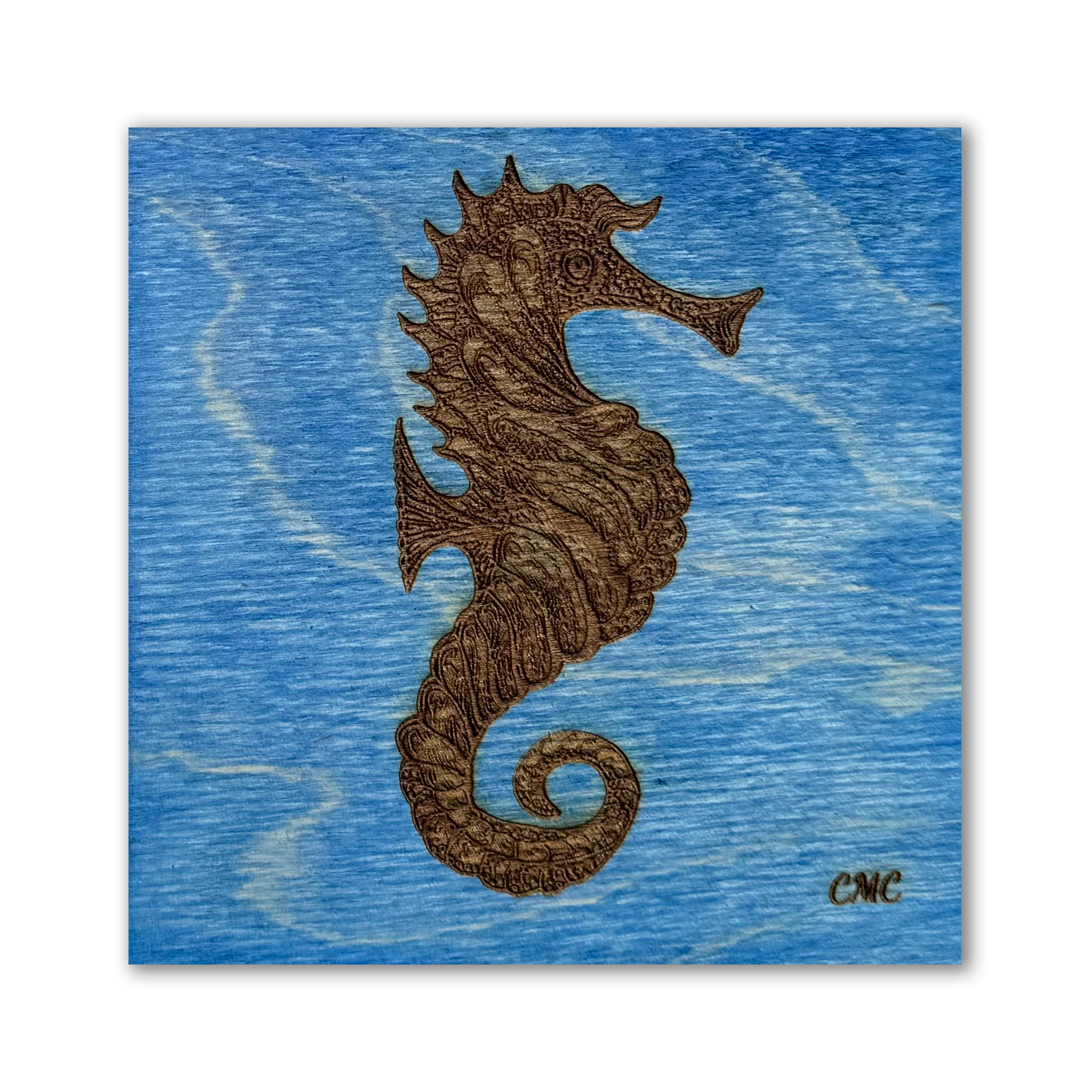 Seahorse | Wood Art Tile