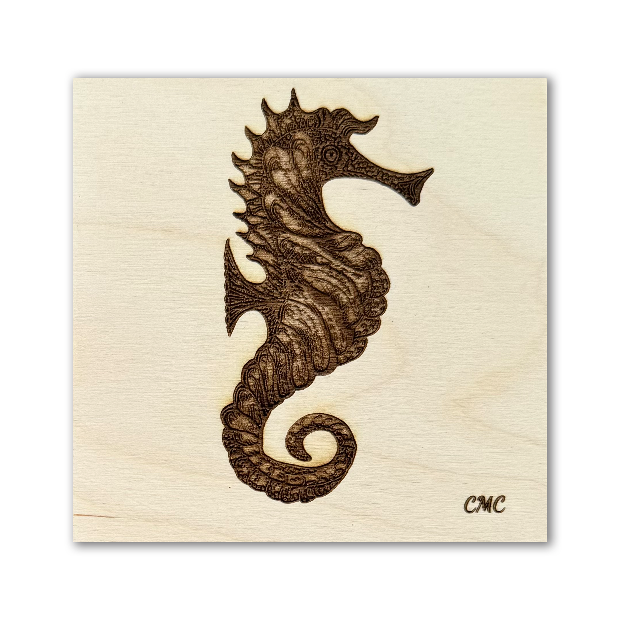Seahorse | Wood Art Tile