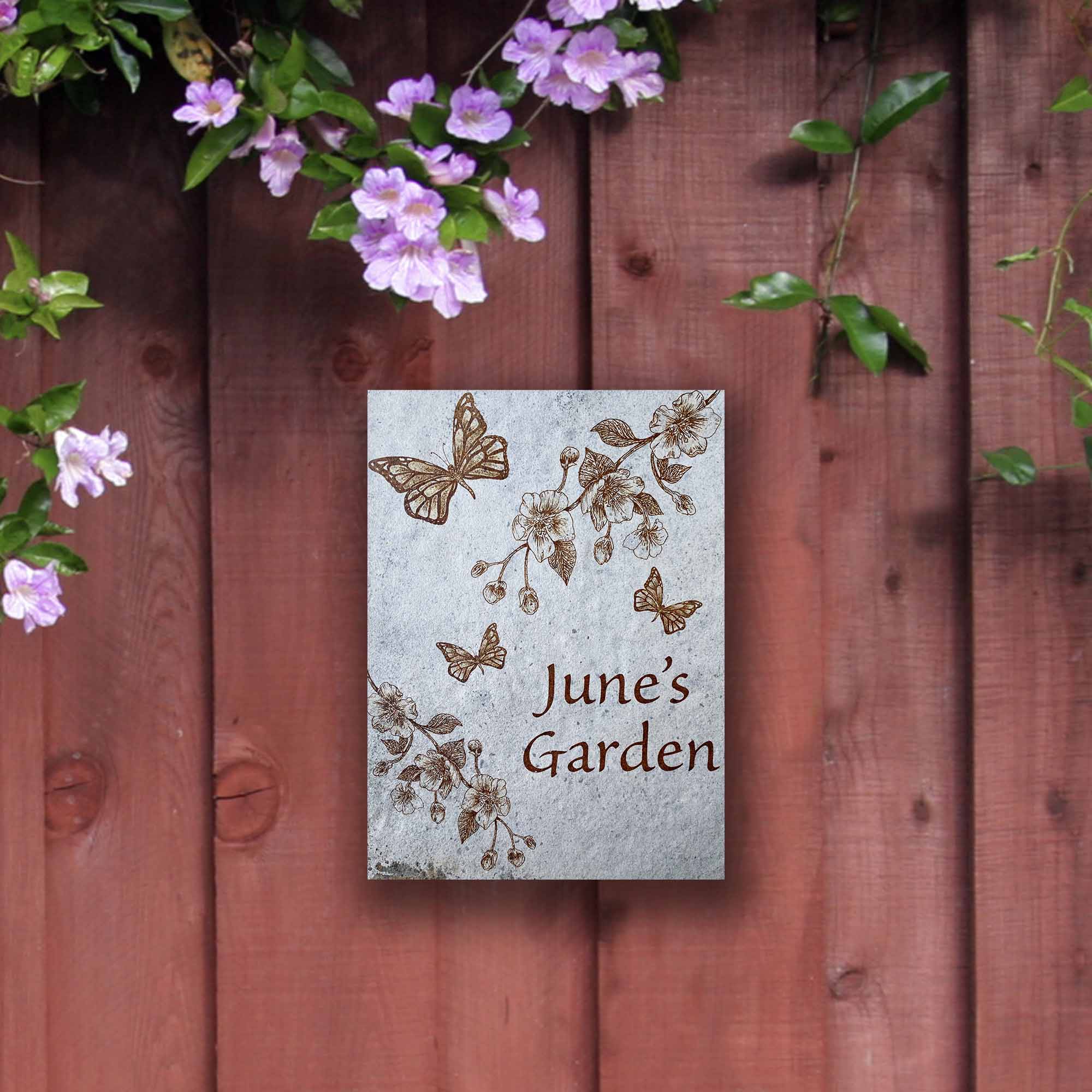 Cherry Blossom Garden Tile Personalized