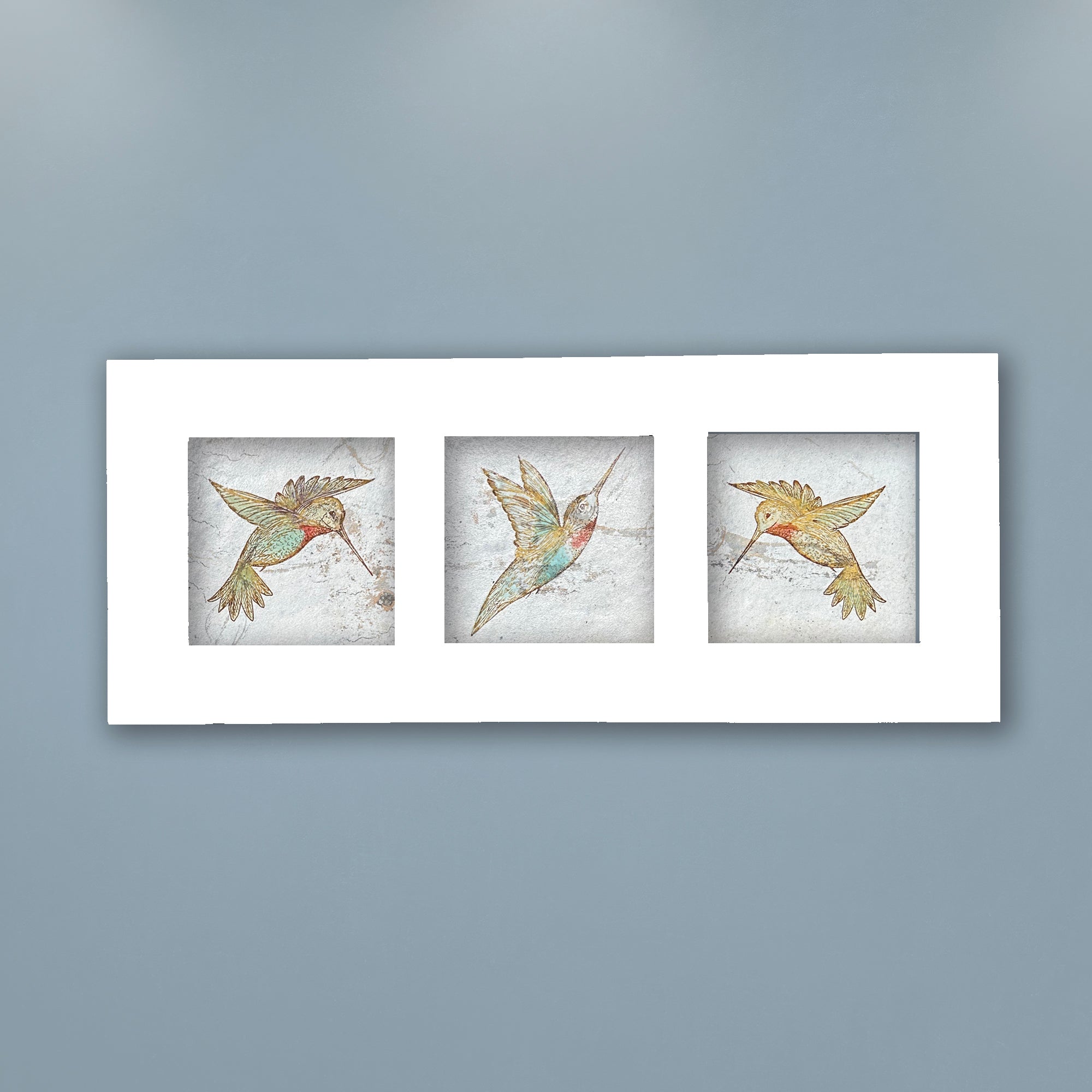 Hummingbird Trio | 3 Tile Wall Decor