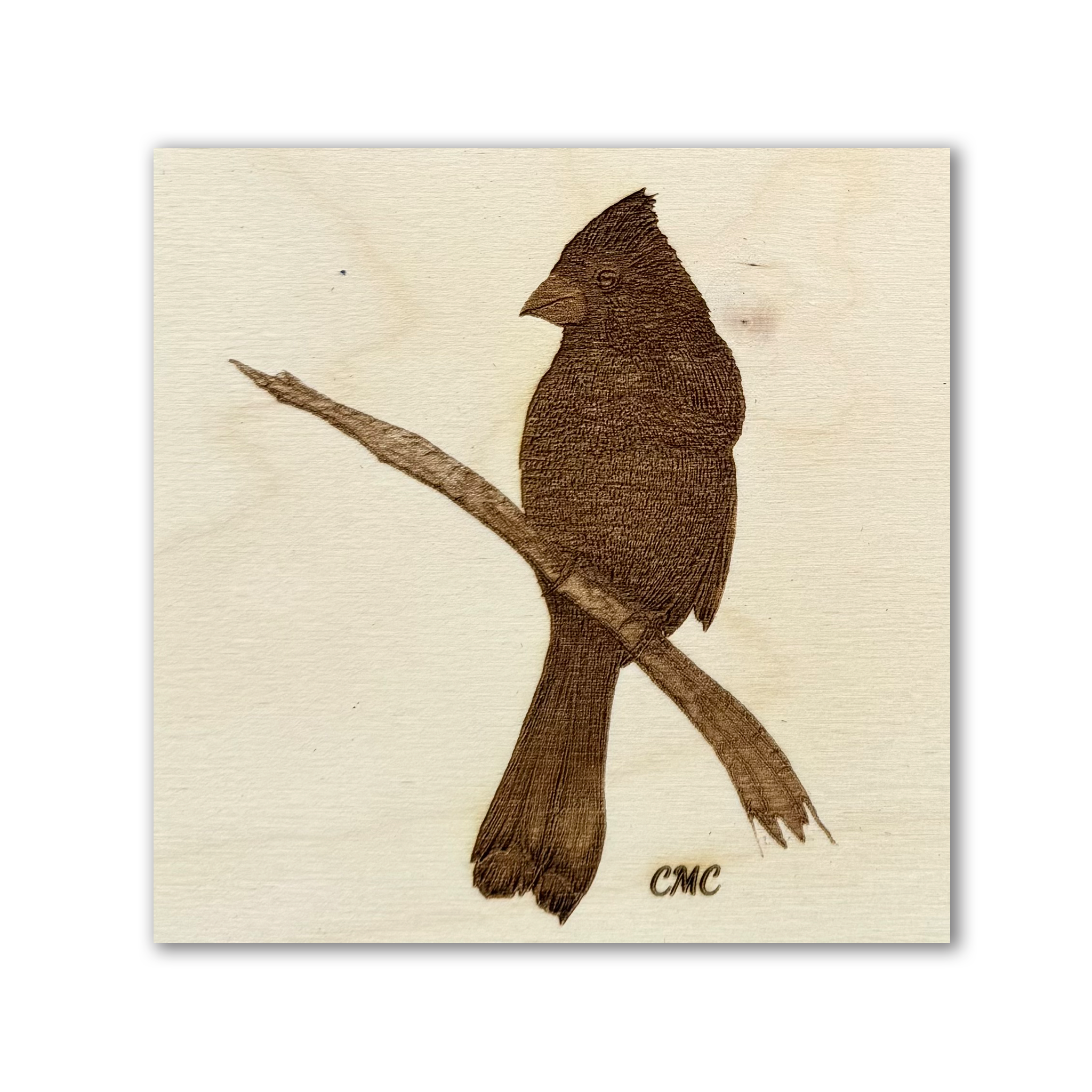 Cardinal | Wood Art Tile