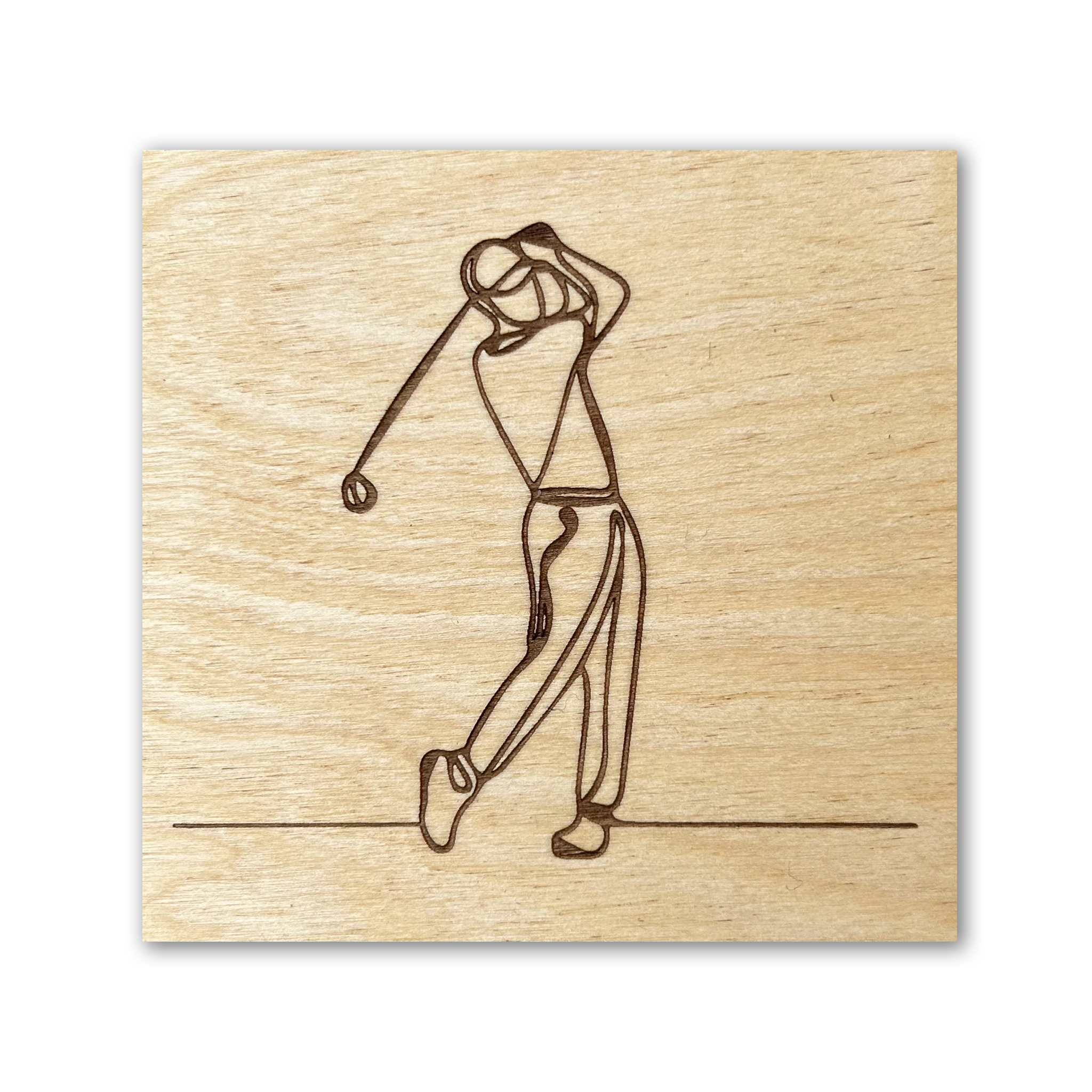 Golfer 2 | Line Art Tile