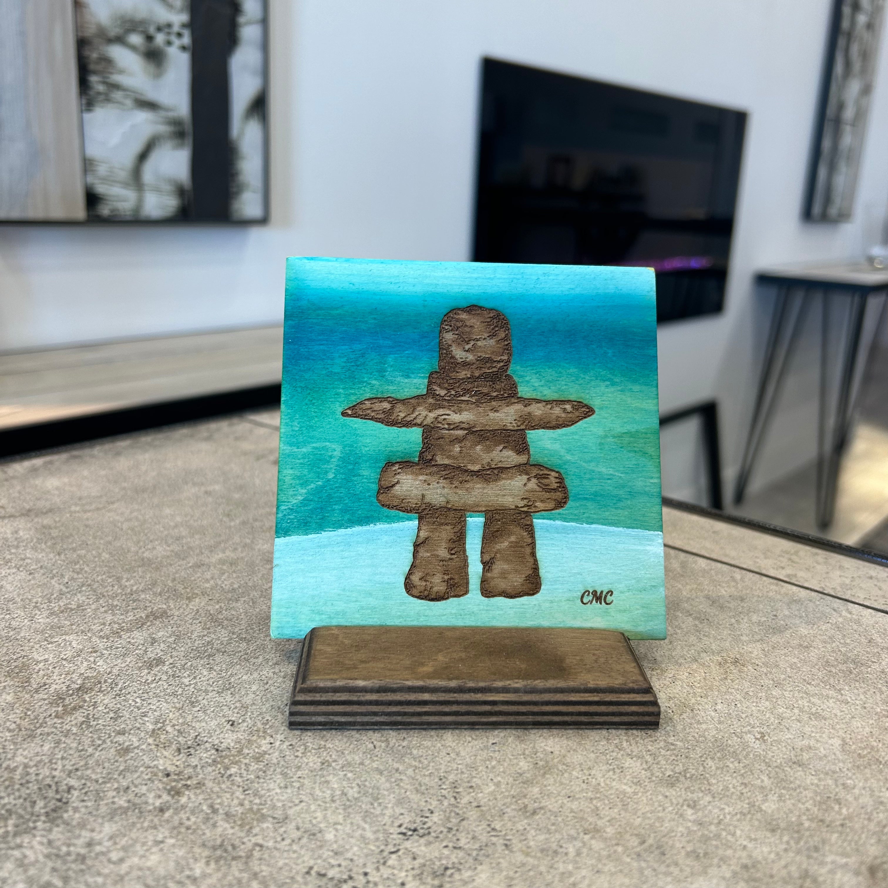 Northern Lights | Wood Art Tile | Aurora