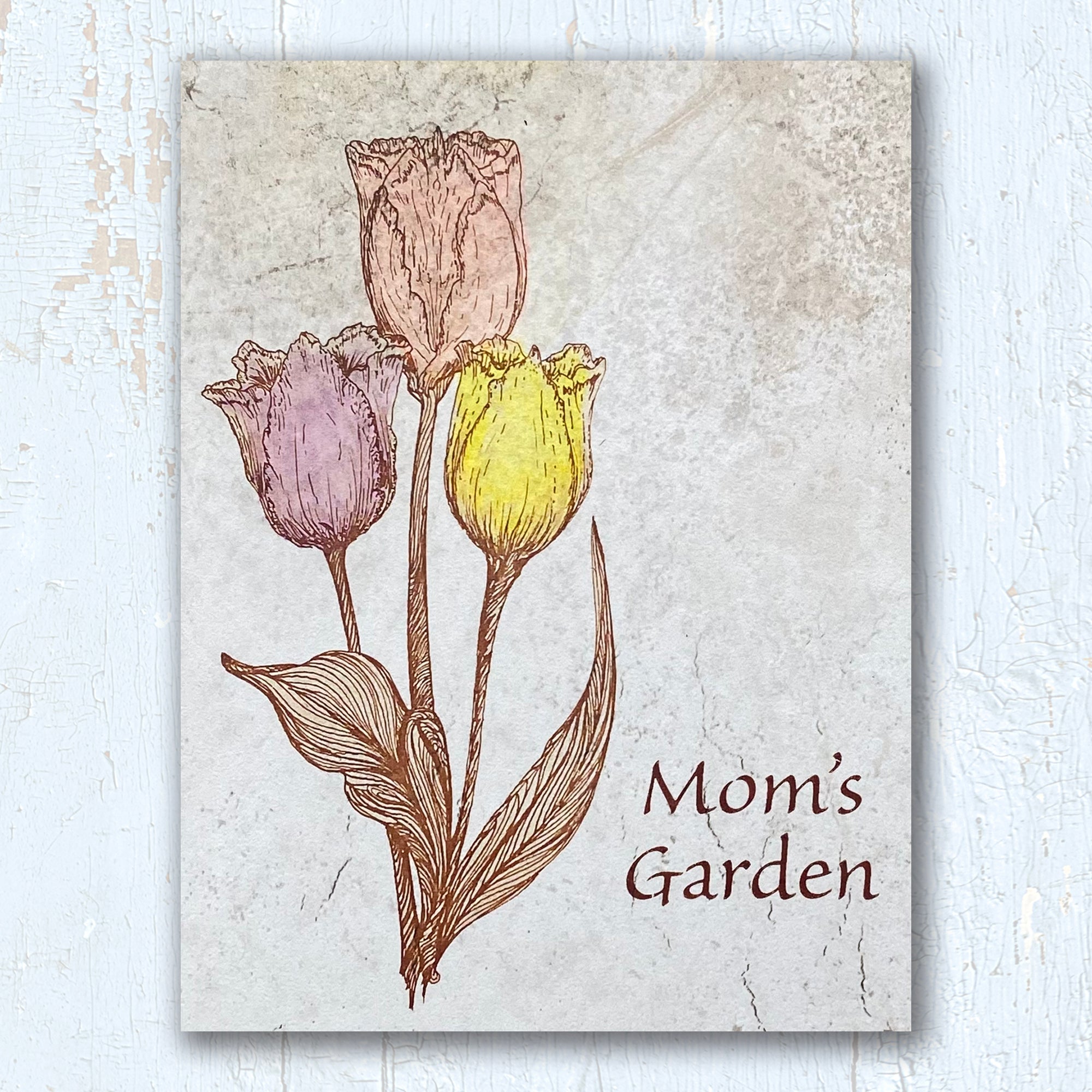 Tulips Garden Tile Personalized