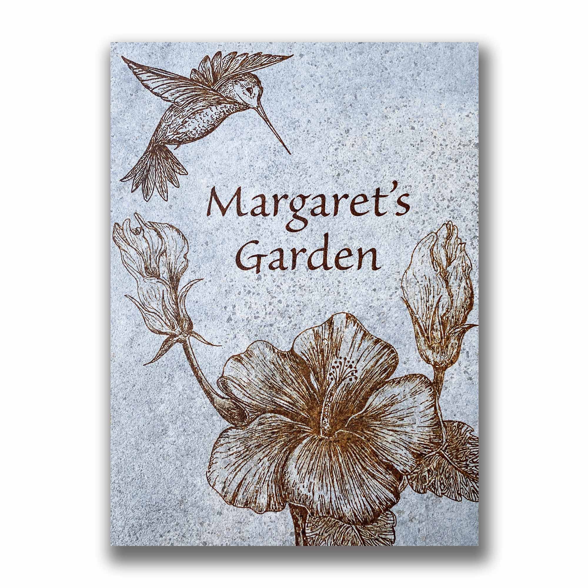 Hibiscus Garden Tile Personalized