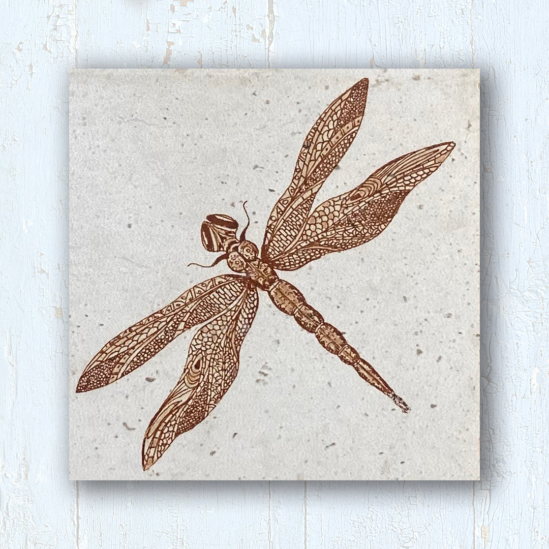 6" x 6"  Dragonfly Art Tile